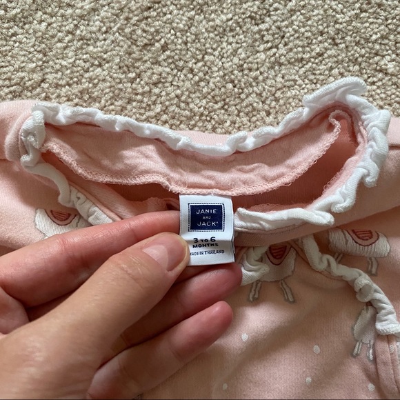 Janie and Jack | Pastel pink llama footie - Picture 6 of 7